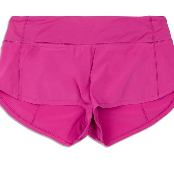 Sonic Pink Lululemon Speed-Up Shorts ‘2.5  SIZE 10 - Picture 2 of 6